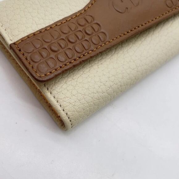 Christian Dior CD Logo Leather Beige x Brown 6-Ring Key Case W/Paper Bag - Picture 6 of 16